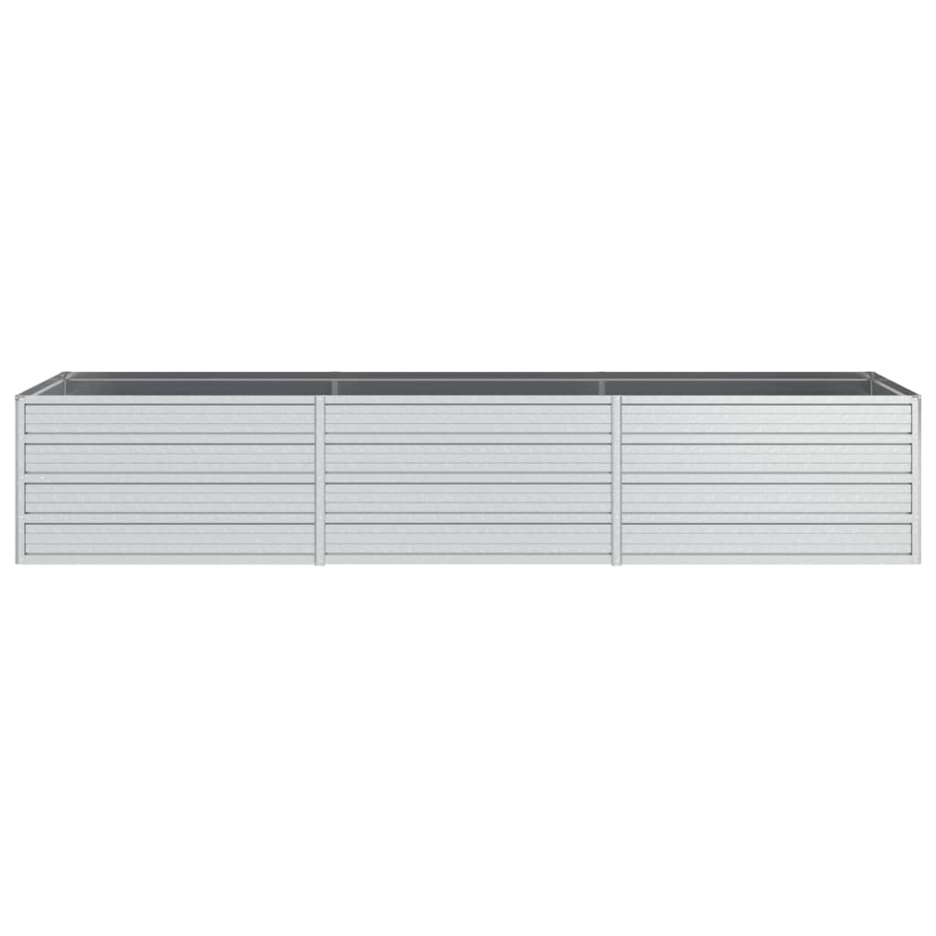 Plantenbak Verhoogd Gegalvaniseerd Staal Zilver 240 x 80 x 45 cm