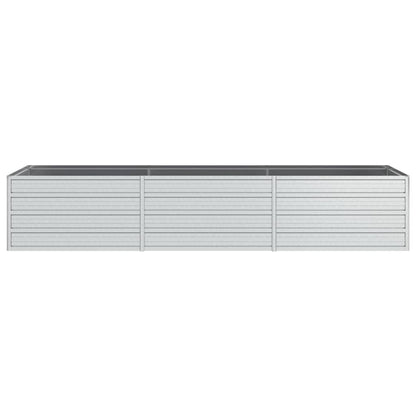 Plantenbak Verhoogd Gegalvaniseerd Staal Zilver 240 x 80 x 45 cm