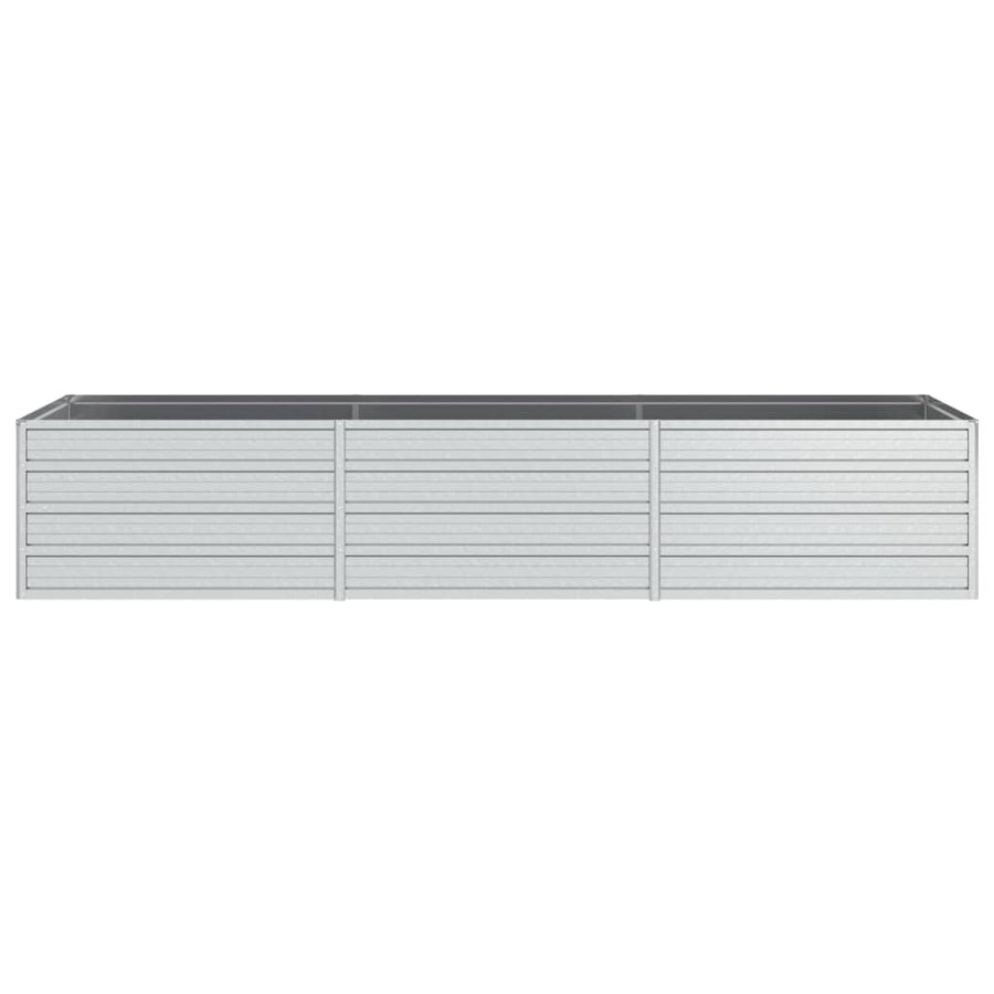 Plantenbak Verhoogd Gegalvaniseerd Staal Zilver 240 x 80 x 45 cm