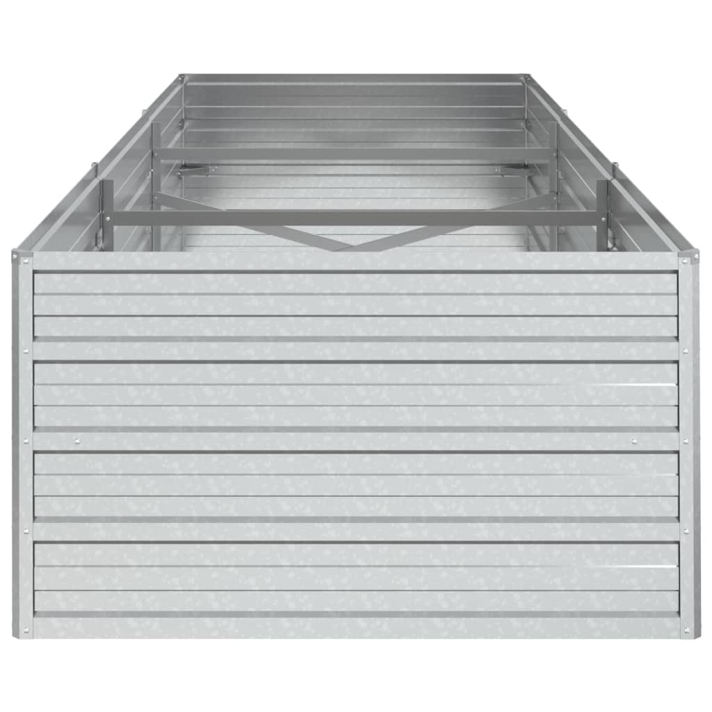 Plantenbak Verhoogd Gegalvaniseerd Staal Zilver 240 x 80 x 45 cm