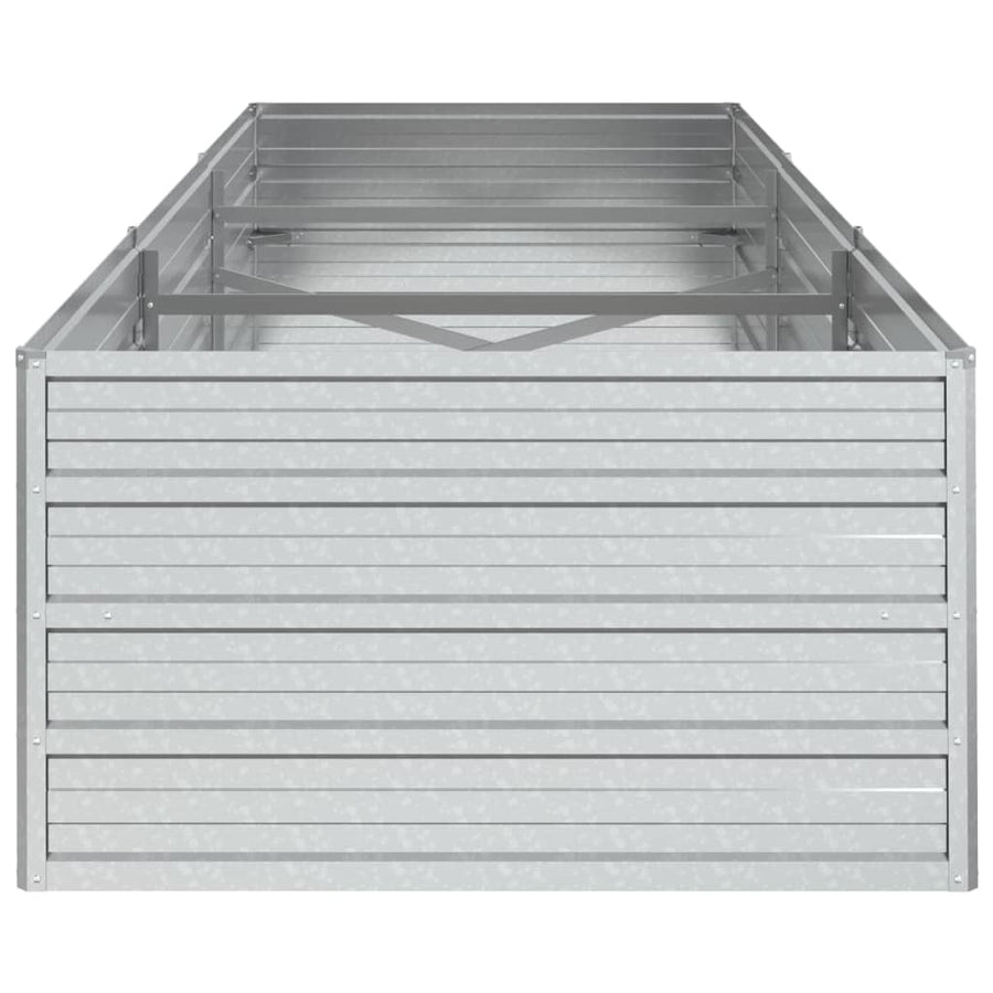 Plantenbak Verhoogd Gegalvaniseerd Staal Zilver 240 x 80 x 45 cm