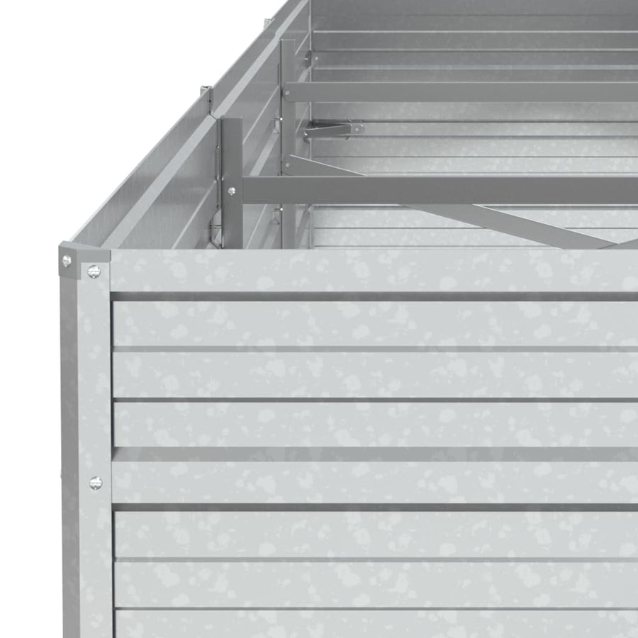Plantenbak Verhoogd Gegalvaniseerd Staal Zilver 240 x 80 x 45 cm