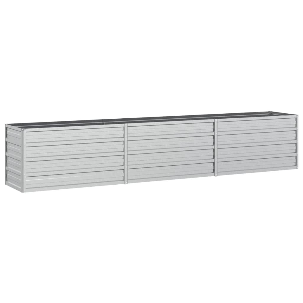 Plantenbak Verhoogd Gegalvaniseerd Staal Zilver 240 x 40 x 45 cm