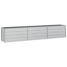 Plantenbak Verhoogd Gegalvaniseerd Staal Zilver 240 x 40 x 45 cm