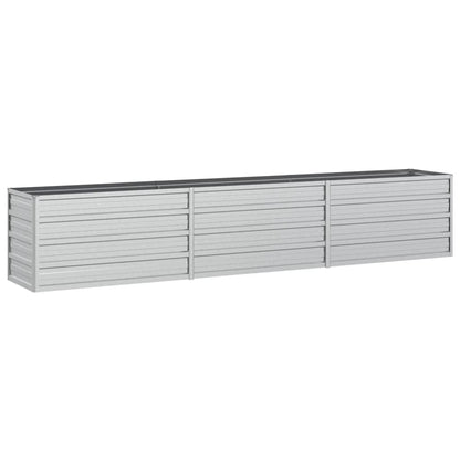 Plantenbak Verhoogd Gegalvaniseerd Staal Zilver 240 x 40 x 45 cm