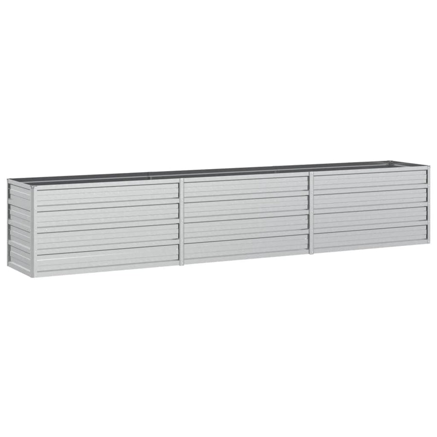 Plantenbak Verhoogd Gegalvaniseerd Staal Zilver 240 x 40 x 45 cm