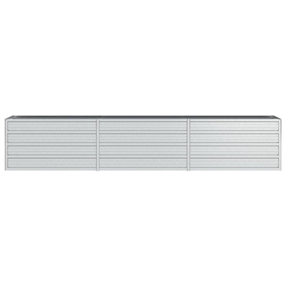 Plantenbak Verhoogd Gegalvaniseerd Staal Zilver 240 x 40 x 45 cm