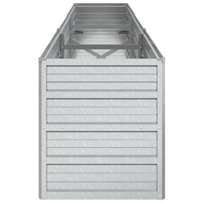Plantenbak Verhoogd Gegalvaniseerd Staal Zilver 240 x 40 x 45 cm