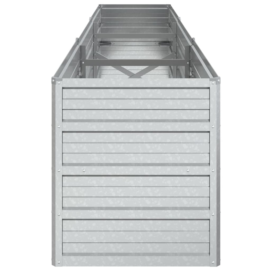 Plantenbak Verhoogd Gegalvaniseerd Staal Zilver 240 x 40 x 45 cm