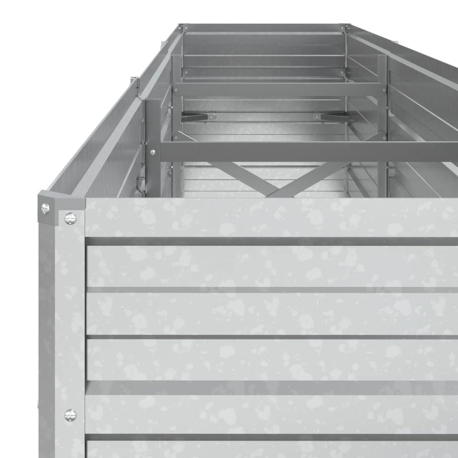 Plantenbak Verhoogd Gegalvaniseerd Staal Zilver 240 x 40 x 45 cm