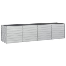 Plantenbak Verhoogd Gegalvaniseerd Staal Zilver 320 x 80 x 77 cm
