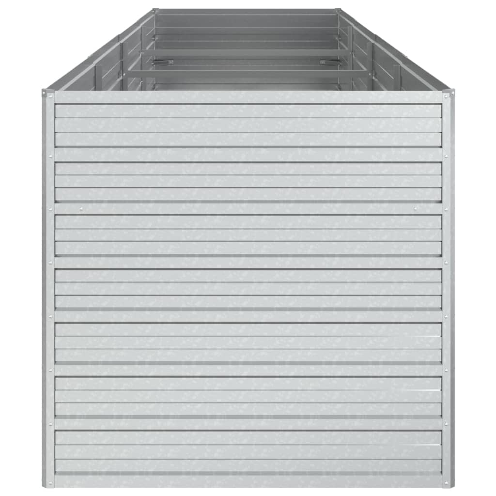 Plantenbak Verhoogd Gegalvaniseerd Staal Zilver 320 x 80 x 77 cm