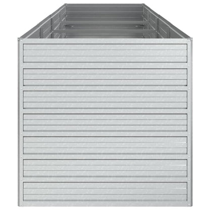 Plantenbak Verhoogd Gegalvaniseerd Staal Zilver 320 x 80 x 77 cm