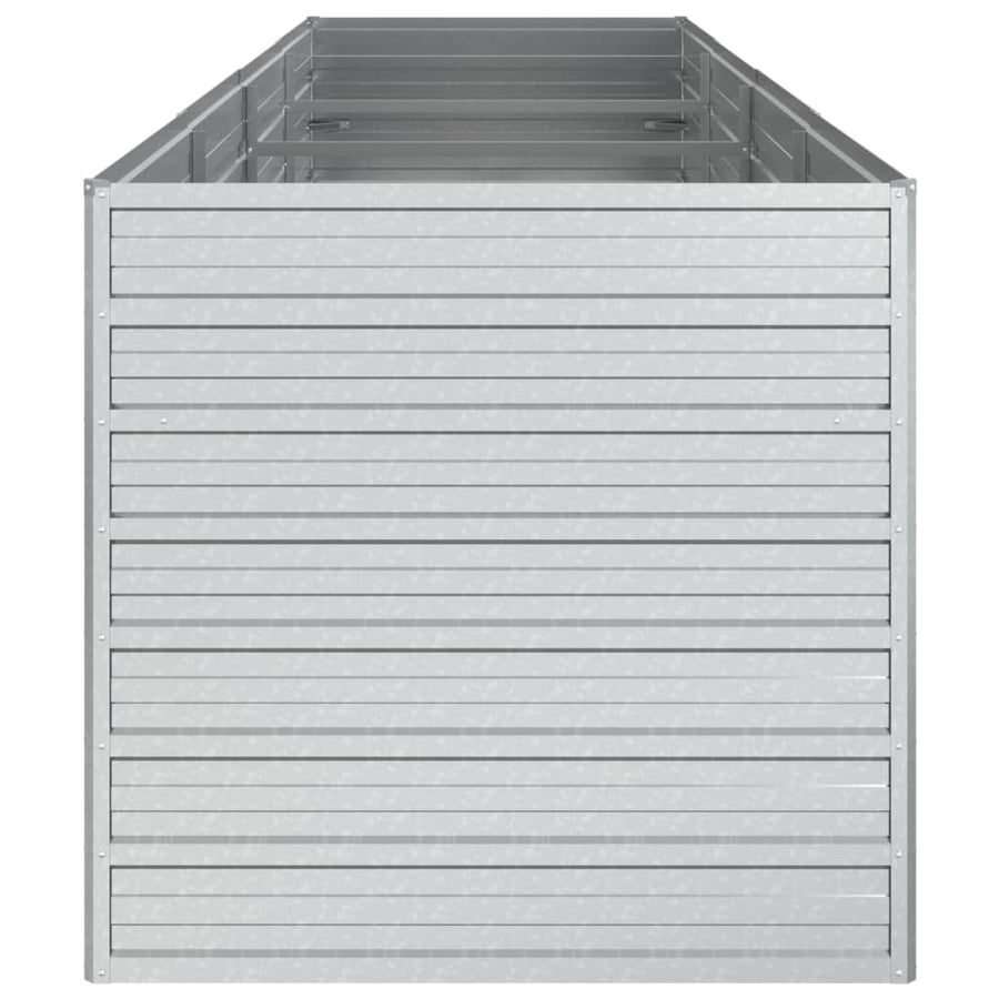 Plantenbak Verhoogd Gegalvaniseerd Staal Zilver 320 x 80 x 77 cm
