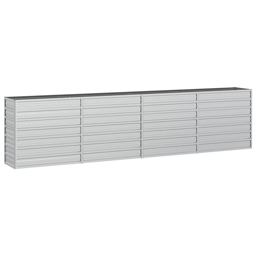 Plantenbak Verhoogd Gegalvaniseerd Staal Zilver 320 x 40 x 77 cm