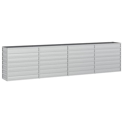 Plantenbak Verhoogd Gegalvaniseerd Staal Zilver 320 x 40 x 77 cm
