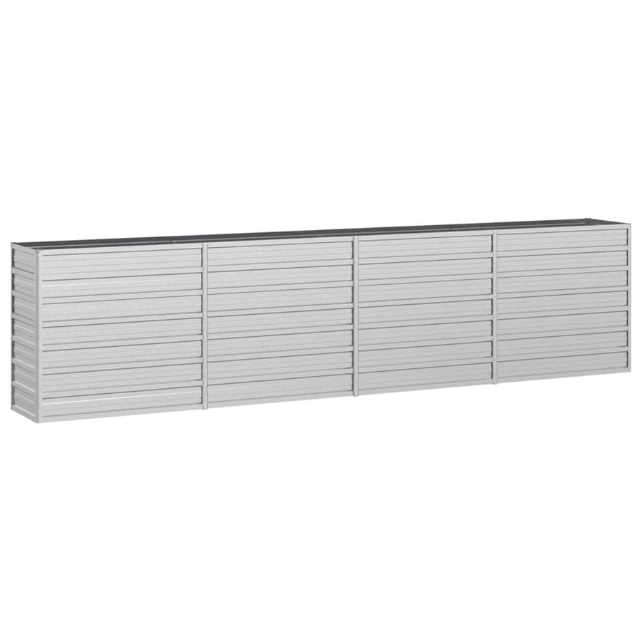 Plantenbak Verhoogd Gegalvaniseerd Staal Zilver 320 x 40 x 77 cm