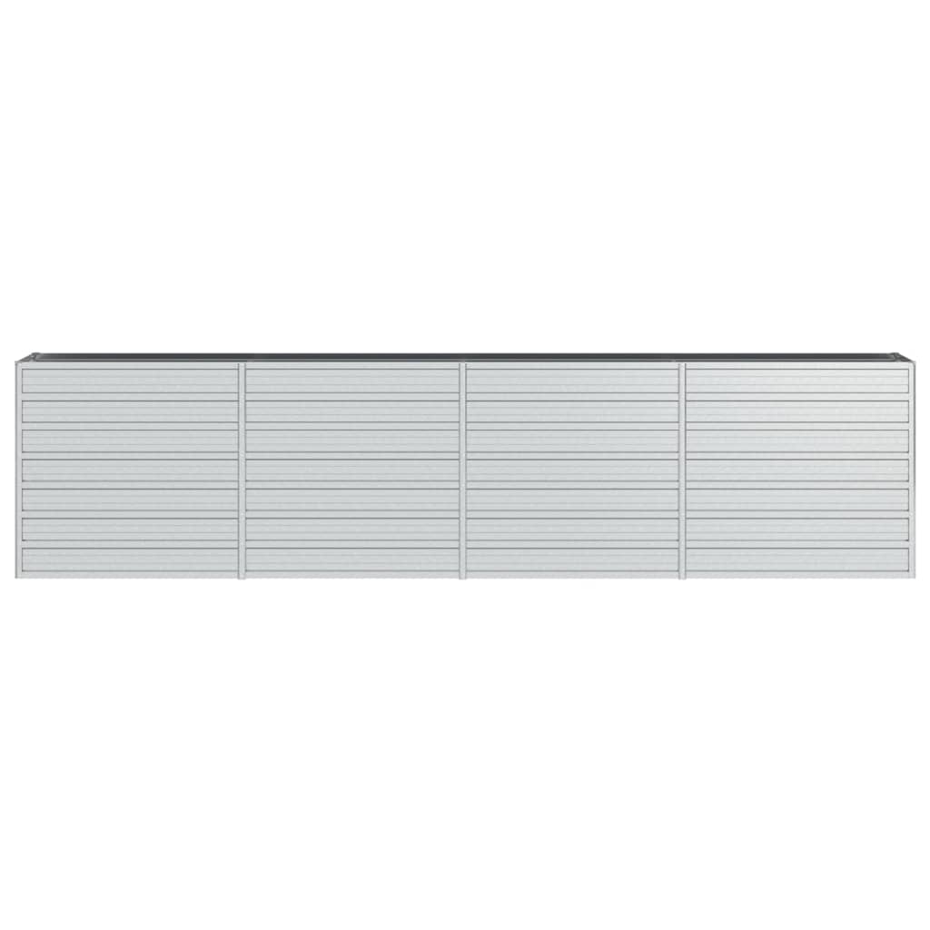 Plantenbak Verhoogd Gegalvaniseerd Staal Zilver 320 x 40 x 77 cm