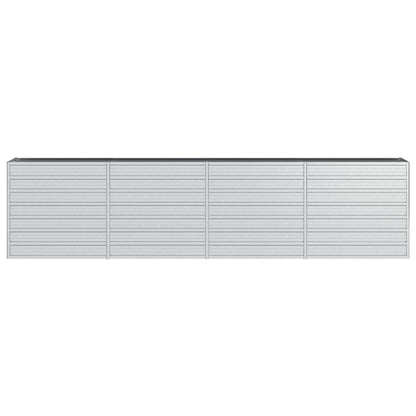 Plantenbak Verhoogd Gegalvaniseerd Staal Zilver 320 x 40 x 77 cm