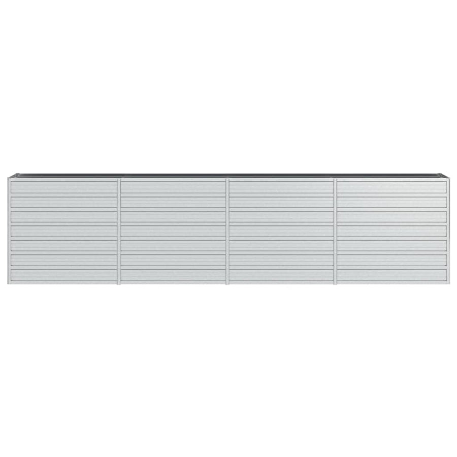 Plantenbak Verhoogd Gegalvaniseerd Staal Zilver 320 x 40 x 77 cm