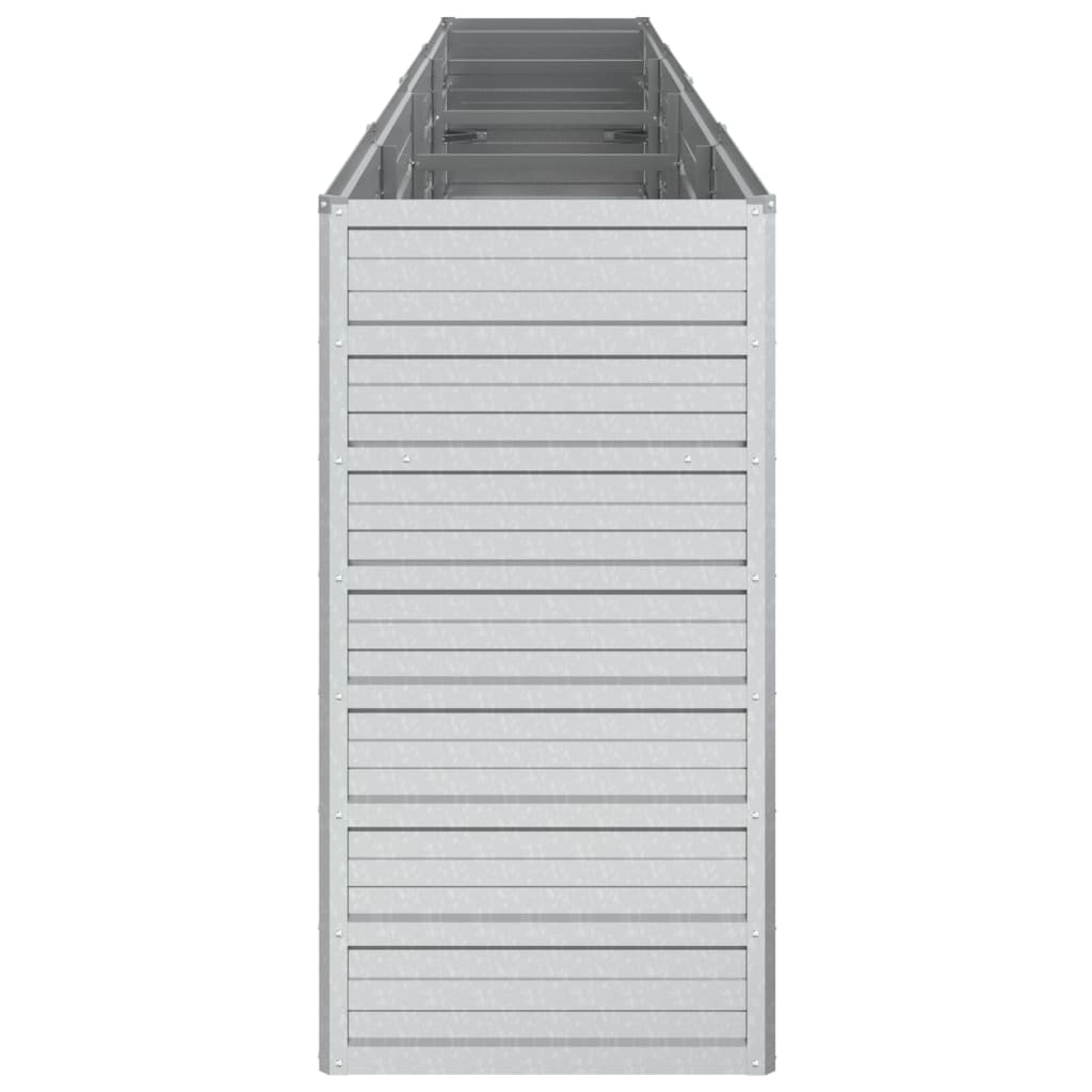 Plantenbak Verhoogd Gegalvaniseerd Staal Zilver 320 x 40 x 77 cm