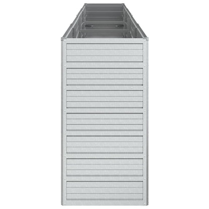 Plantenbak Verhoogd Gegalvaniseerd Staal Zilver 320 x 40 x 77 cm