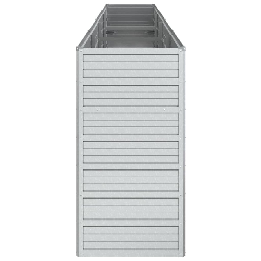 Plantenbak Verhoogd Gegalvaniseerd Staal Zilver 320 x 40 x 77 cm