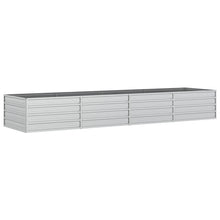 Plantenbak Verhoogd Gegalvaniseerd Staal Zilver 320 x 80 x 45 cm