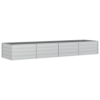 Plantenbak Verhoogd Gegalvaniseerd Staal Zilver 320 x 80 x 45 cm