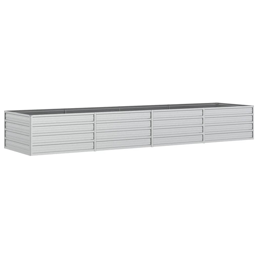 Plantenbak Verhoogd Gegalvaniseerd Staal Zilver 320 x 80 x 45 cm