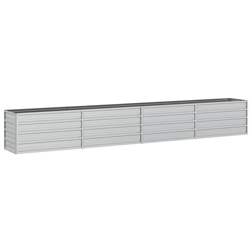 Plantenbak Verhoogd Gegalvaniseerd Staal Zilver 320 x 40 x 45 cm