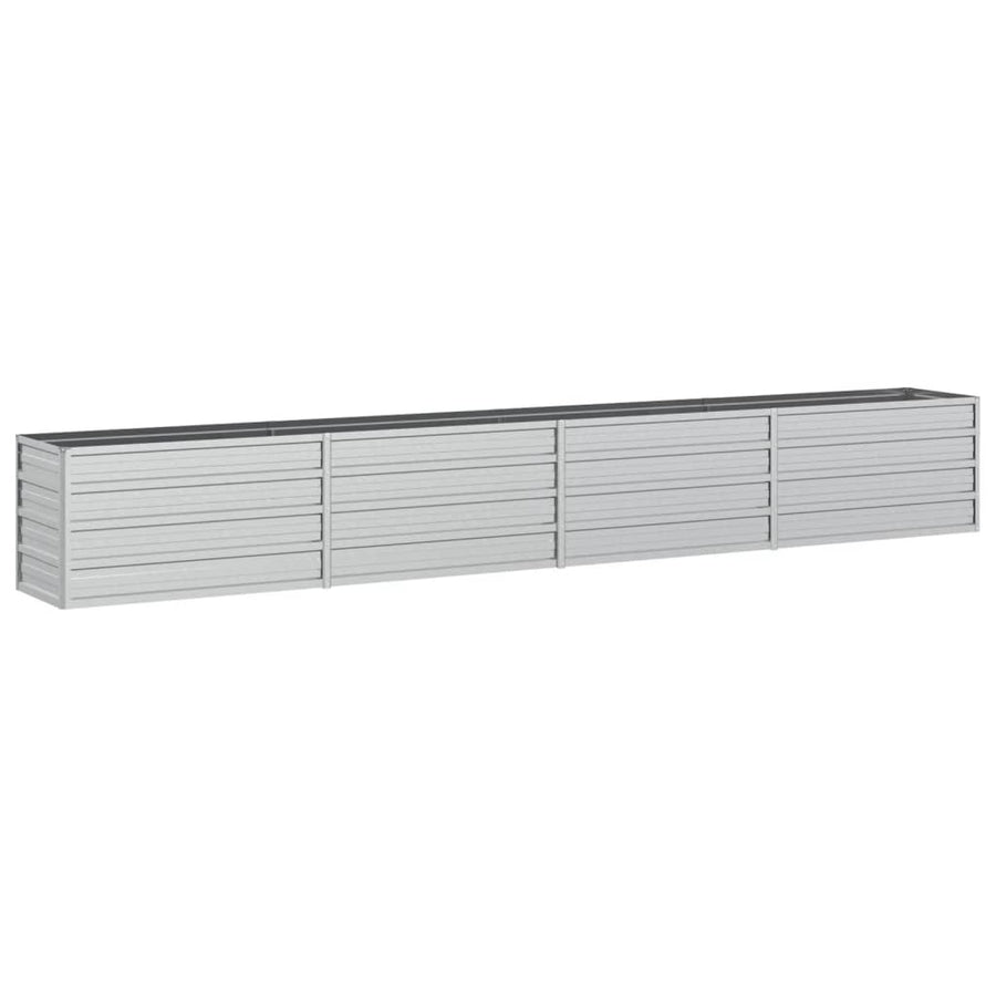 Plantenbak Verhoogd Gegalvaniseerd Staal Zilver 320 x 40 x 45 cm