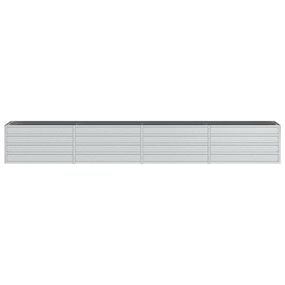 Plantenbak Verhoogd Gegalvaniseerd Staal Zilver 320 x 40 x 45 cm