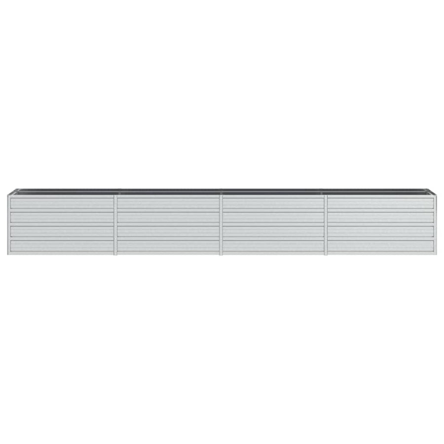 Plantenbak Verhoogd Gegalvaniseerd Staal Zilver 320 x 40 x 45 cm