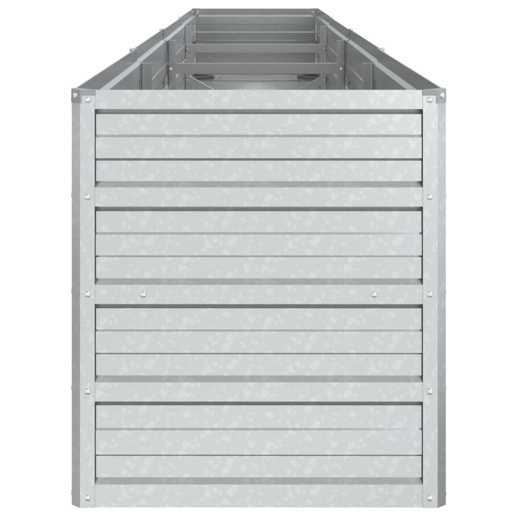 Plantenbak Verhoogd Gegalvaniseerd Staal Zilver 320 x 40 x 45 cm