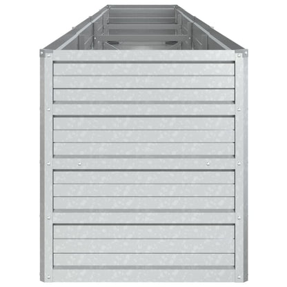 Plantenbak Verhoogd Gegalvaniseerd Staal Zilver 320 x 40 x 45 cm