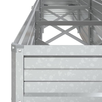 Plantenbak Verhoogd Gegalvaniseerd Staal Zilver 320 x 40 x 45 cm