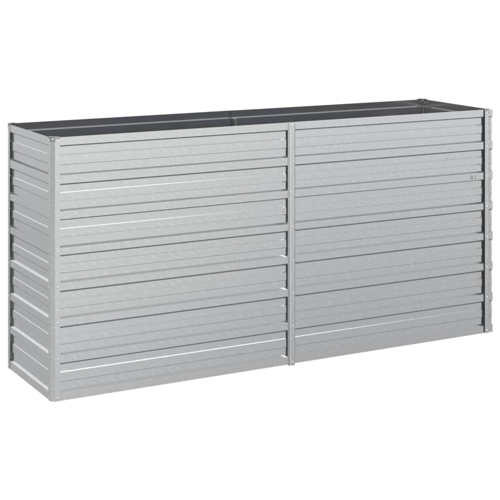 Plantenbak Verhoogd Gegalvaniseerd Staal Zilver 160 x 40 x 77 cm