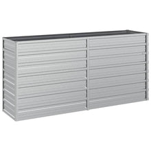 Plantenbak Verhoogd Gegalvaniseerd Staal Zilver 160 x 40 x 77 cm