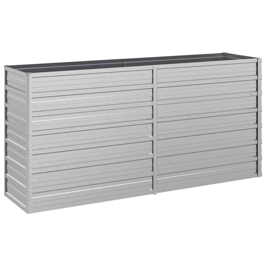 Plantenbak Verhoogd Gegalvaniseerd Staal Zilver 160 x 40 x 77 cm