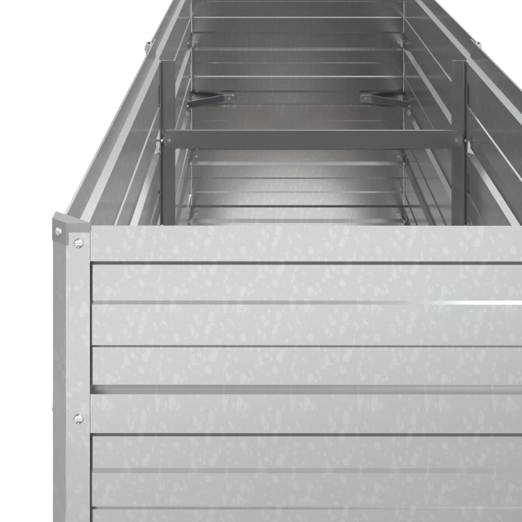 Plantenbak Verhoogd Gegalvaniseerd Staal Zilver 160 x 40 x 77 cm