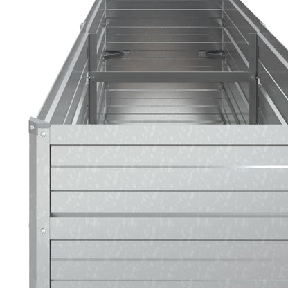 Plantenbak Verhoogd Gegalvaniseerd Staal Zilver 160 x 40 x 77 cm