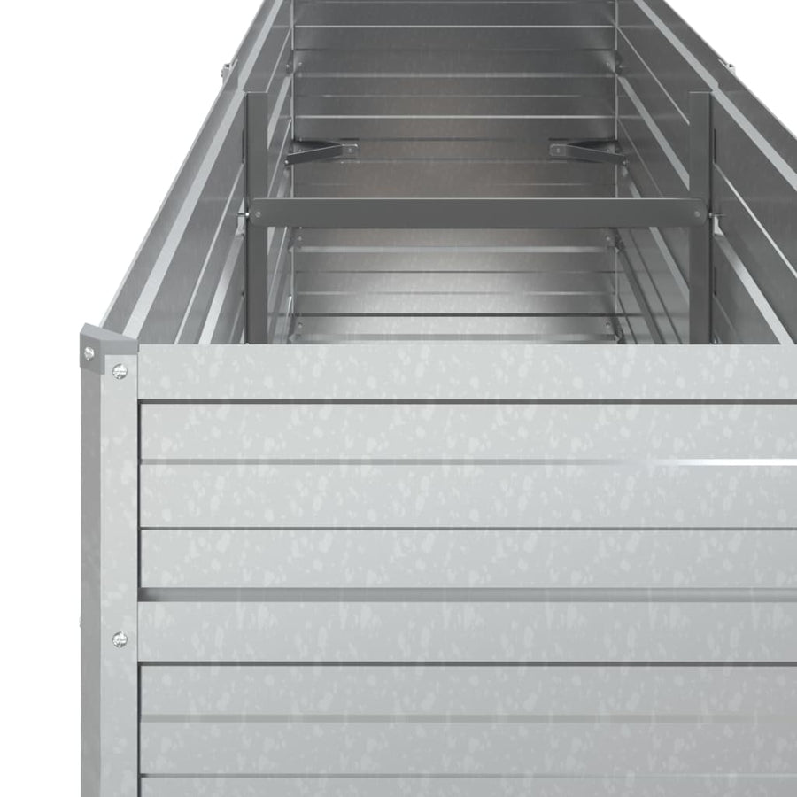 Plantenbak Verhoogd Gegalvaniseerd Staal Zilver 160 x 40 x 77 cm
