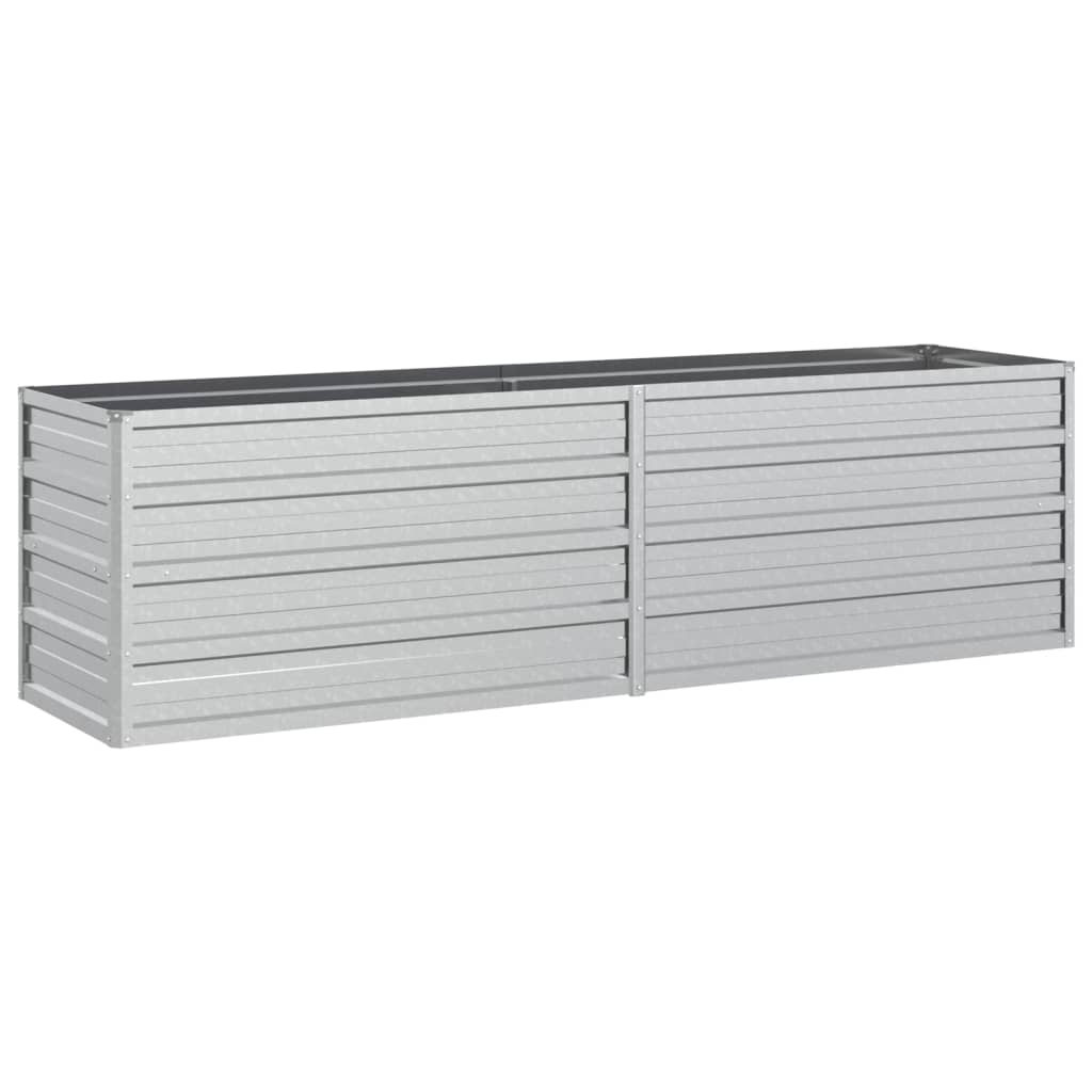 Plantenbak Verhoogd Gegalvaniseerd Staal Zilver 160 x 40 x 45 cm