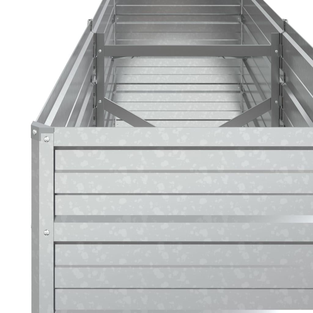 Plantenbak Verhoogd Gegalvaniseerd Staal Zilver 160 x 40 x 45 cm