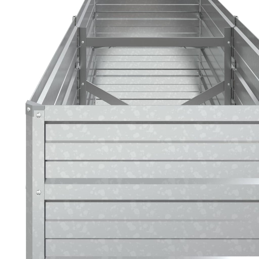 Plantenbak Verhoogd Gegalvaniseerd Staal Zilver 160 x 40 x 45 cm