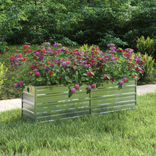 Plantenbak Verhoogd Gegalvaniseerd Staal Zilver 160 x 40 x 45 cm