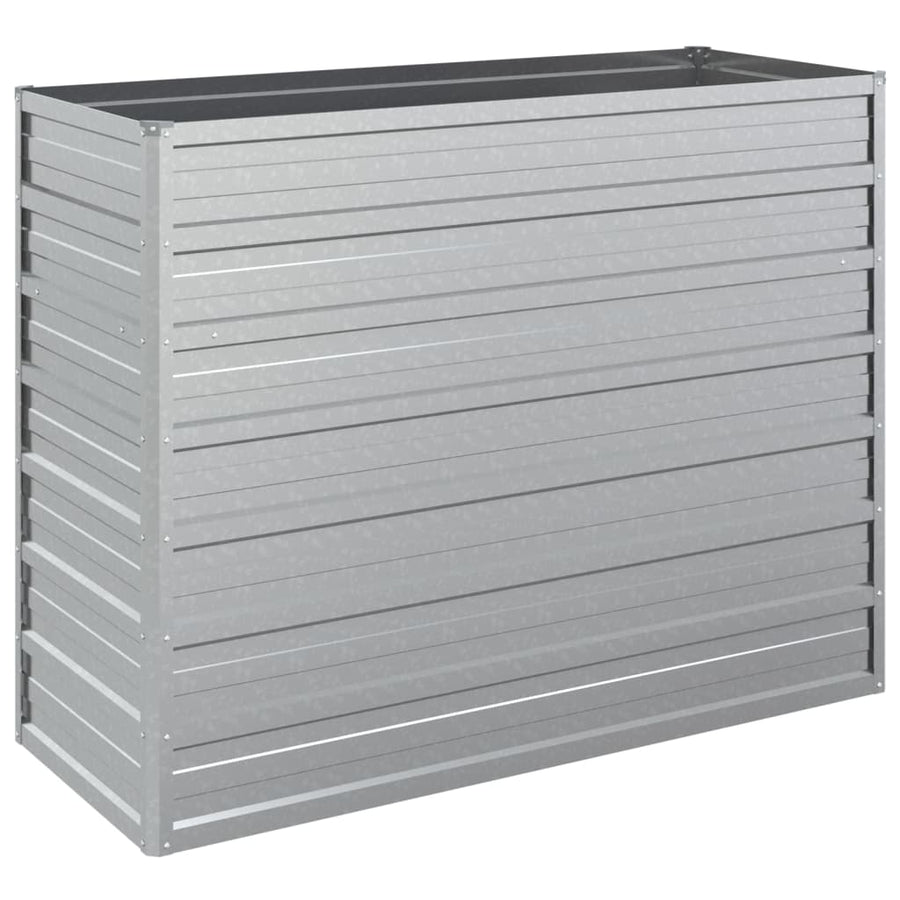 Plantenbak Verhoogd Gegalvaniseerd Staal Zilver 100 x 40 x 77 cm