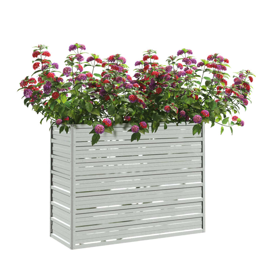Plantenbak Verhoogd Gegalvaniseerd Staal Zilver 100 x 40 x 77 cm