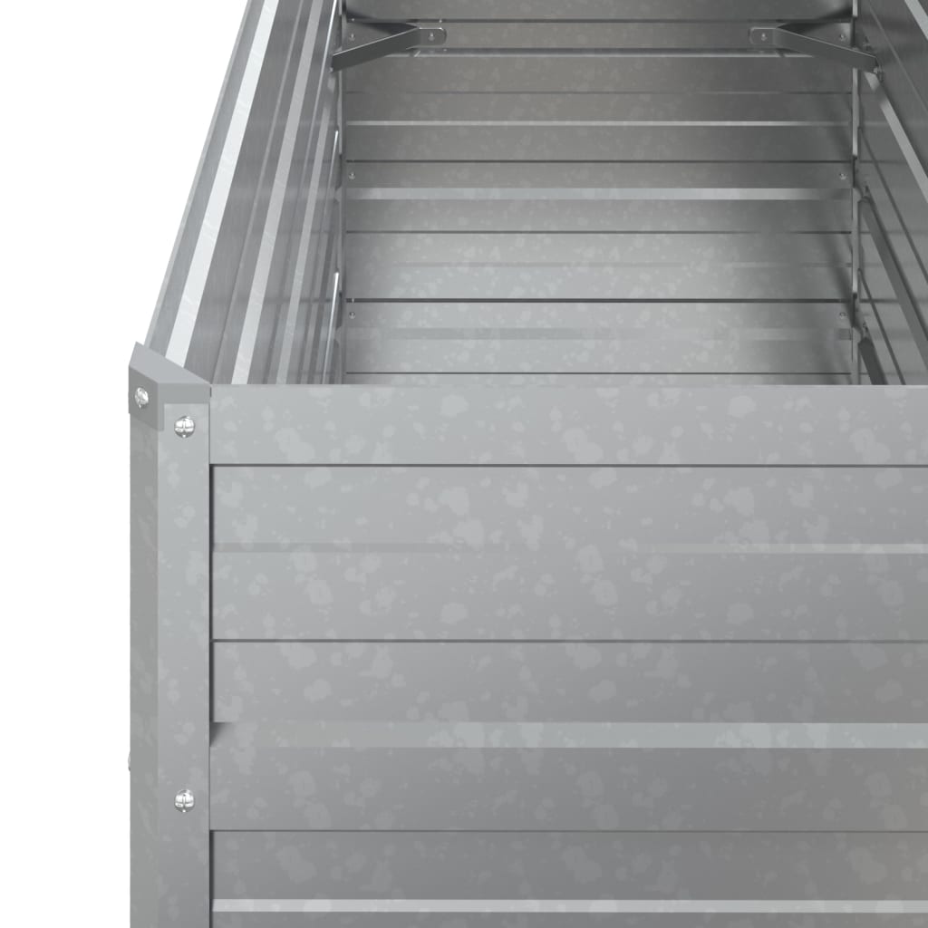Plantenbak Verhoogd Gegalvaniseerd Staal Zilver 100 x 40 x 77 cm